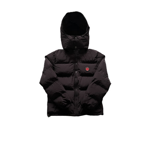 Trapstar Detachable Hooded Puffer Coat - Red Logo