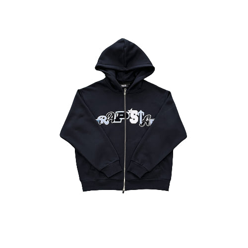 Trapstar Tracksuit - Widcard Zip Black Blue