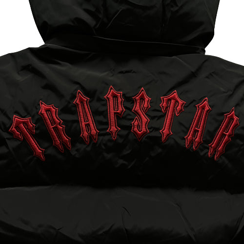 Trapstar Detachable Hooded Puffer Coat - Red Logo