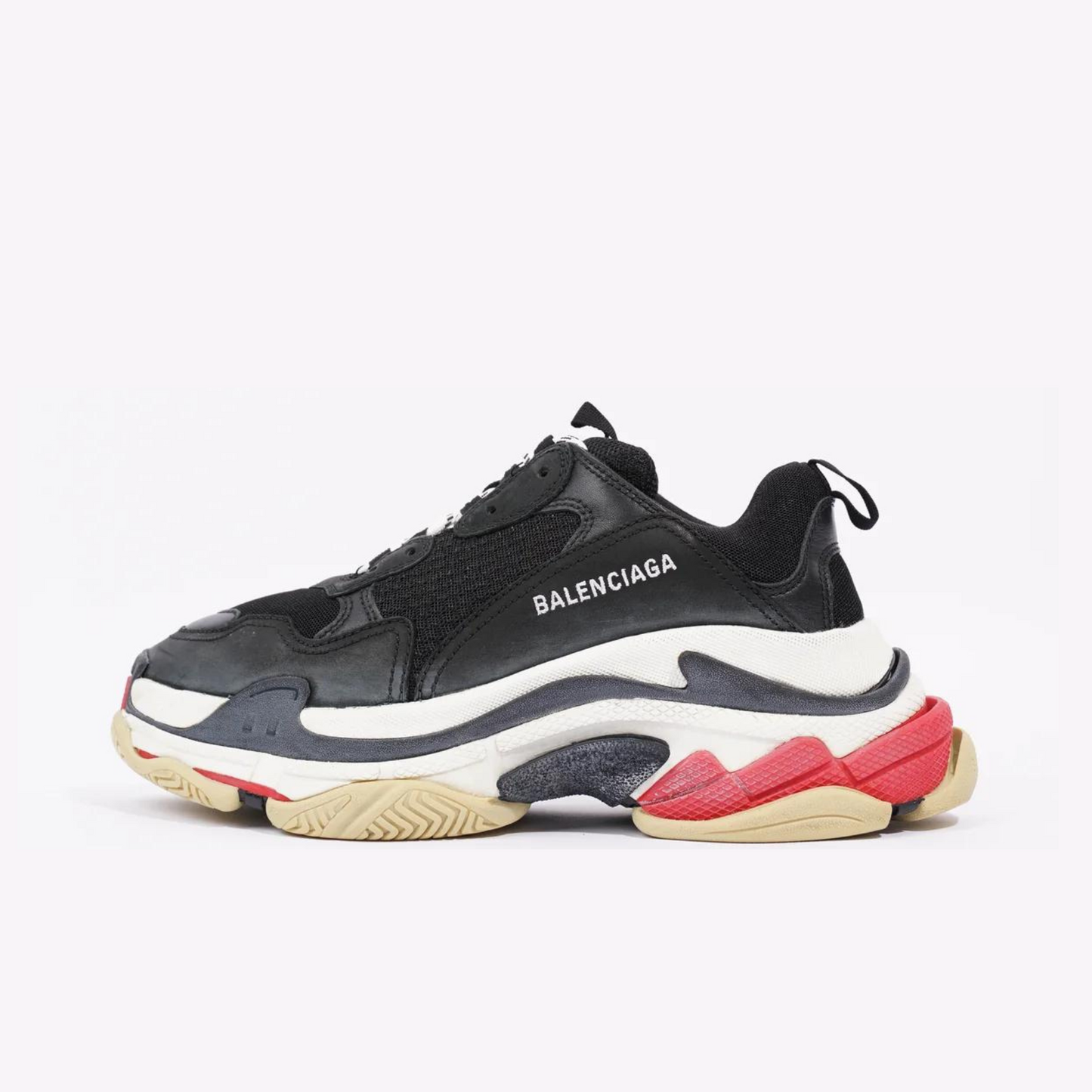 Balenciaga Triple S Black White Red