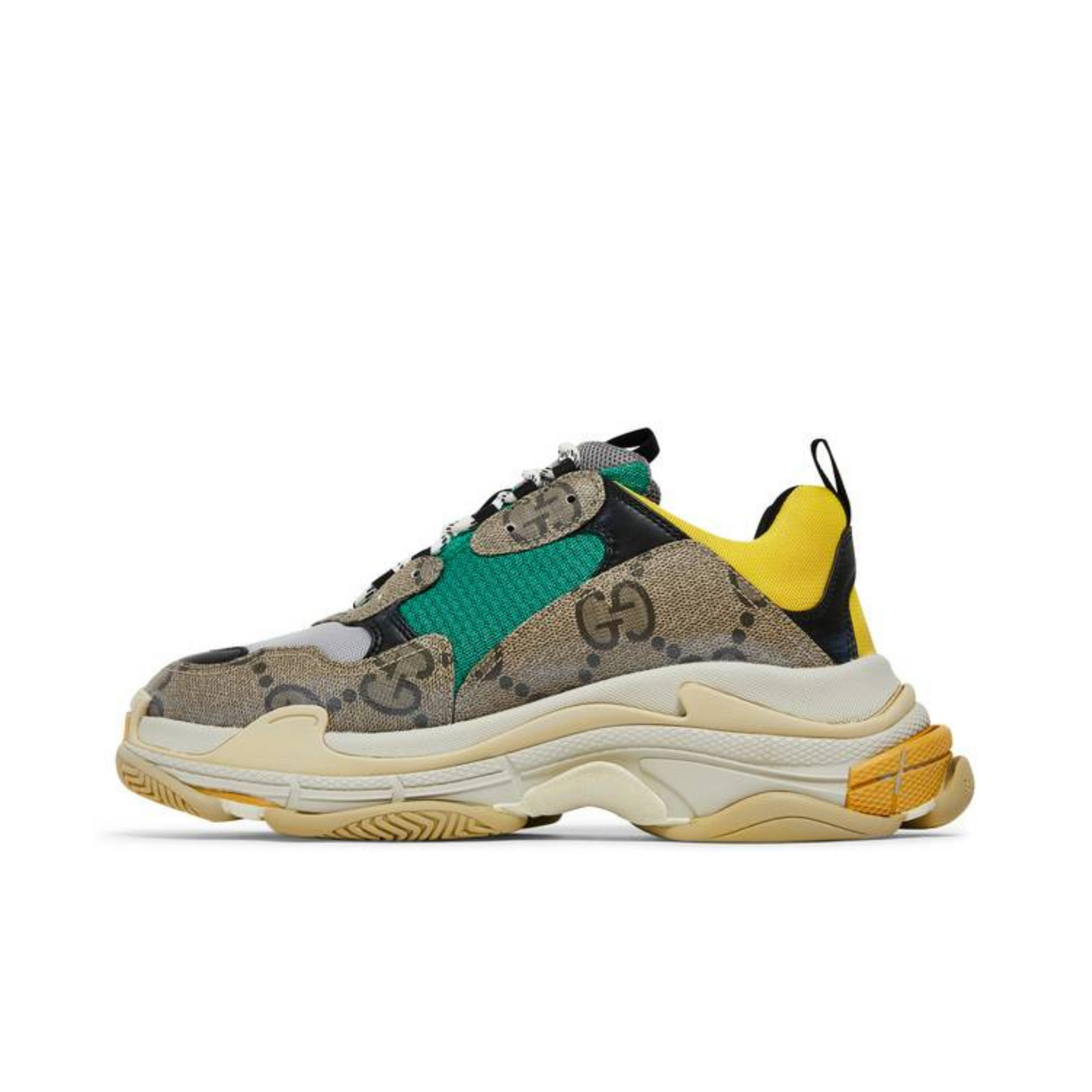 Gucci X Balenciaga The Hacker Project Triple S Beige Green Yellow